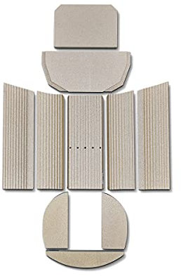 Feuerraumauskleidung C für Oranier Polar 6 Kaminöfen - Vermiculite - 10-teilig