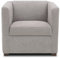 DOMO. collection Sessel Bob FK, kleiner Retro-Sessel mit Armlehnen und Federkern, Polstersessel, Cocktailsessel, Loungesessel, 73 x 75 x 69 cm (BxTxH), Webstoff in silber