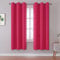 DUALIFE Rosa Verdunkelungsvorhänge für Schlafzimmer, dunkelnde Vorhänge mit Thermoösen, Fenstervorhänge für Mädchen, Wohnzimmer, 2 Paneele, 107,7 x 160,9 cm, Himbeere