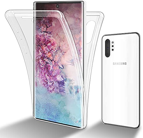 Cadorabo Hülle kompatibel mit Samsung Galaxy Note 10 Plus Schutzhülle TPU Silikon Case 360 Slim Kratzfest Weiche Gummi mit Rundumschutz Case Hülle für Galaxy Note 10 Plus in Transparent