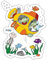 Spreadshirt Die Olchis Classic Abenteuer Im U-Boot Sticker, 10 x 10 cm, Mattweiß