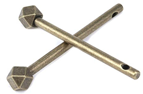 Crapyt Chinese Antique Lock Latch Lock Bolt Bronze L95mm/3.74 30g Brass Vintage 2 PCS Door/Cabinet Hardware Key Latch Latch Locking Pin