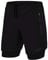 TCA Ultra Laufhose Herren 2 in 1 Kurze Sporthose Trainingsshorts Laufshorts mit integrierter Kompressionshose und Reißverschlussfach - Schwarz (2X reißverschlusstasche), XXL