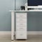 [en.casa] Rollcontainer Kökar Schubladenschrank Metall Aktenschrank mit 5 Schubladen Bürowagen mit Rollen für Arbeitszimmer 69 x 28 x 41 cm Weiß matt