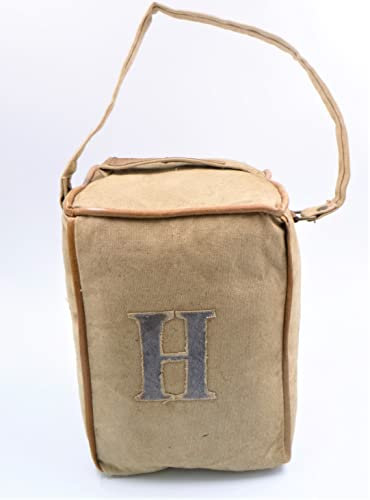 Türstopper aus weichem Stoff und Leder in Form eines Sacks mit Schriftzug H-O-M-E auf 4 Seiten, Farbe: Haselnuss/Braun (26 x 17 x 17 cm) - Gewicht 3 kg