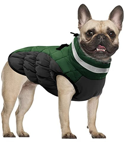 CITÉTOILE Hundemantel Winter,Hundemantel Grosse Hunde,Hundejacke mit Geschirr, Wasserdicht Wintermantel Hund mit Fleece Gefütterte,Warme Hundeweste mit Reflektierend für Kaltes Wetter