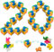 ICEPAPA, Gommine colorate bambini, Gomme divertenti assemblabili, adatto come gadget compleanno bambini, Pensierini per bambini dopo festa o regali di pasqua per bambini (Contiene 5 forme)