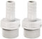 PATIKIL Tuyau Barbillon Raccord Droit 11mm Barbelé G1/2 Mâle Filetage, 2 Paquet POM Plastique Tuyau Connecteur, Gris
