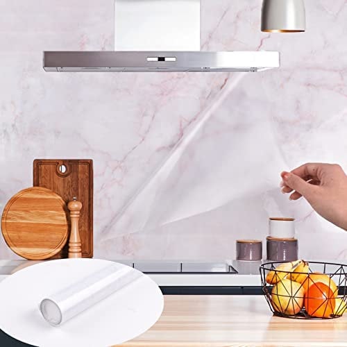 Clear Sticky Back Plastic Roll, 300 * 42cm, Kitchen Worktop Covering Vinyl Self Adhesive, Contact Paper as Clear Book Covering Film, Backsplash for Kitchen, Wall Protector Self Adhesive