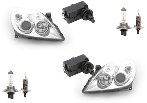 Johns, Scheinwerfer passend für Opel Vectra C ab 2005- + H7 H1 L R. chrom m. Stellmotor