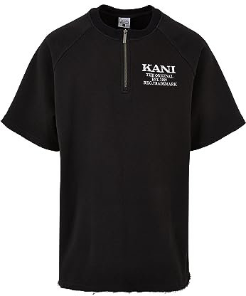 Karl Kani Herren KM231-012-2 KK Chest Retro Zip Sweat Tee Black M Black