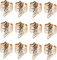 Serviettenringe, weihnachtliche Tischdekoration, Engel-Serviettenring-Schnalle aus Metall, 12er-Set, einfacher gewellter Serviettenhalter for Hochzeits-Hotel-Tischdekoration-Gold-1,5 Zoll ( Color : Ro