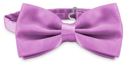 OcioDual Pajarita Lila, Pajaritas Hombre, Pajarita Hombre Lisa con Cierre de Gancho Clip Ajustable, 12cm x 6cm, Accesorios Ropa para Celebraciones, Fiestas, Trabajo, Bodas y Eventos