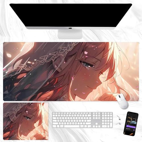Darling in the Franxxx Mauspad Zero Two Mauspad Anime Gaming Mousepad Große Tastatur Pad Computer Laptop Büro Student Mousepad für Jungen Mädchen