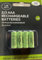 4 piles solaires intelligentes 2/3AAA 1,2 V 300 mAh (ces 2/3 AAA 30 mm x 10,2 mm sont plus courtes que les piles AAA normales)