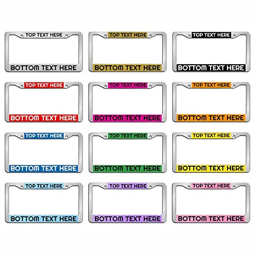 Individuell personalisiertes Nummernschild, personalisierter Nummernschildrahmen mit Name und Textnachricht. Fügen Sie Ihre Lieblingszitate und Ihren eigenen Nummernschildhalter mit 2 Löchern hinzu –