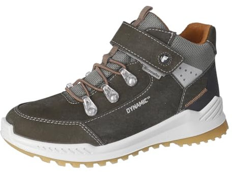 RICOSTA Jungen Stiefel NILS, Kinder Boots, lose Einlage, RicostaTEX, Klettstiefel, Booties, wasserdicht, Army/Timo (590), 39 EU