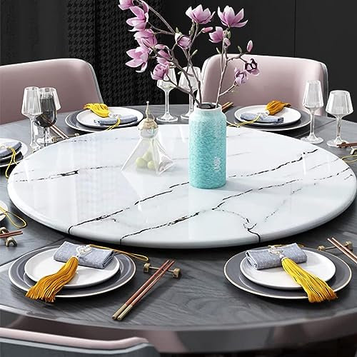 Plato Giratorio para Mesa Comedor Plato Giratorio Lazy Susan De Mármol Blanco, Plato Giratorio Grande Redondo De 32/36, Bandeja Giratoria De Mármol, Centro De Mesa For Comedor, Placa Giratoria Suave