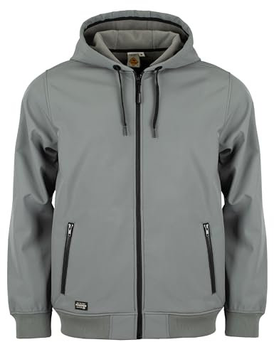 Roadsign Australia Herren Softshelljacke aus Softshell-Material, Logo-Badge und Label, mit Kordelzug und Reißverschlusstaschen anthrazit | L