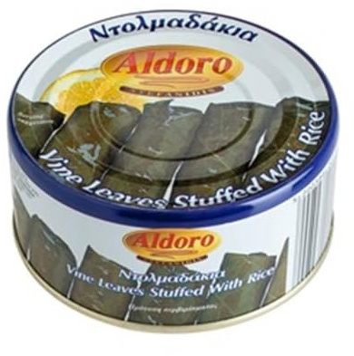 Dolmades x 2 - Vine Leaves Stuffed with Rice 280gr Aldoro | Hand Rolled Stuffed Vine Leaves | Special Blend of Rice, Herbs and Spices Greek dolmades | Suitable for Vegetarians