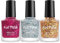3 Pcs Glitzer Nagellack Set - Schnelltrocknender Nagelack Ohne UV Lampe - Ungiftig Nagellack Auf Wasserbasis - Langlebig Nail Polish mit Silber, Gold, Rosa Confetti für Frauen (Colorful Farbe)