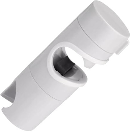 MAXPERKX 18-25mm Adjustable Universal Shower Riser Rail Head Holder Slider Clamp Bracket Croydex White Push on Premium Adjustment