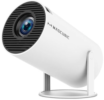 HY300PRO Mini Projector with WiFi and Bluetooth, 4K Support Smart Portable Projector Auto Keystone, Air Mouse Remote, Voice Control, 180 Degree Rotation, Home Video Proyector Android 11