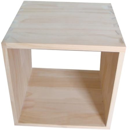 Mobestech Massivholzspeicherbox Bücherregal Holzwürfel Aufbewahrungsbehälter Aus Bambus Offene Lagerbehälter Vorne Korb Aus Bambus Holzaufbewahrungsbehälter Schubladen Aus Holz Beige Hölzern