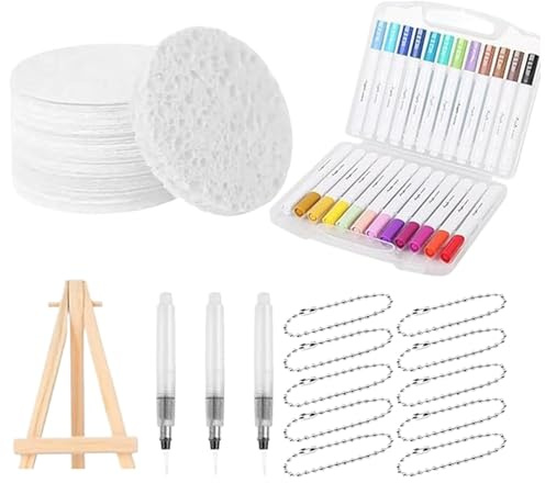 Ensemble de peinture pour tissu, marqueurs de peinture gonflés pour toile 3D et tissu, fournitures de peinture en éponge vibrante pour, voyages, travaux manuels, meubles de fenêtre