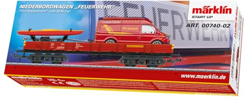 00740-02 H0 Start up Niederbordwagen Feuerwehr