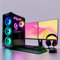 ASC Ryzen Gaming PC Dual Bundle, AMD Ryzen 5 4500, GTX 3050 6GB Graphics, 16GB RAM, 1TB SSD, 500W 80+ PSU, WiFi, Windows 11, Black 6 Fan RGB Case, 2x22 Monitor Dual