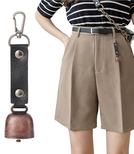 Generisch Laute Glocke - 2,5 cm Wanderglocke, Notfallglocken zum Wandern, kleine Kuhglocke für Hundehalsband | Ledergurt -Geräuschhersteller zum, Wandern, Radfahren, Angeln, Klettern.