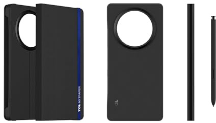 TCL Magnetic Flip Cover e stylus elettromagnetico NXTPAPER 60 Ultra, Custodia protettiva, Scrittura come su carta, Ultra-bassa latenza, Sensibile alla pressione, Nero