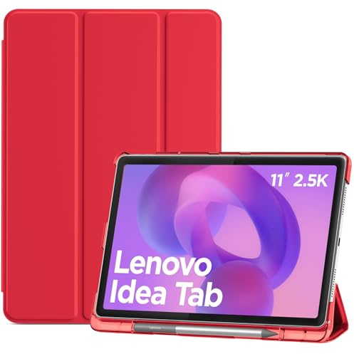ProCase Hülle für 11'' Lenovo Idea Tab 2025, Schutzhülle Case Smart Cover- Rot