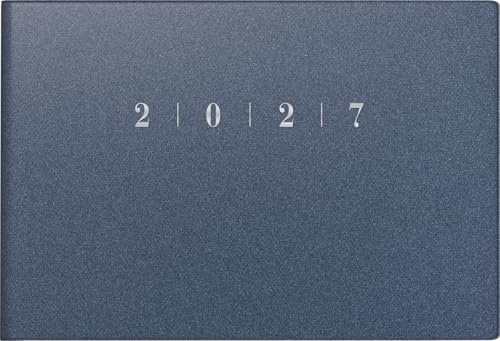 rido/idé 7017563307 Taschenkalender Mod. Septimus 2027 A6 quer, Kunststoff, blau
