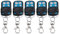 BQLZR 1257 chips 4 canal 433 mhz receptor RF control remoto inalámbrico de código de aprendizaje 1527 color negro llavero, 5 unidades
