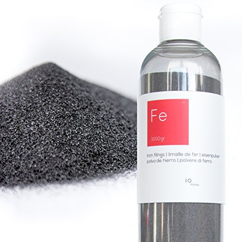 1 kg Eisenpulver (Reinheit > 99 %) – Magnetische Eisenspäne für wissenschaftliche, pädagogische, kreative, künstlerische und schulische Projekte – Erstellen Sie eine Magnetwand durch Mischen mit Farbe