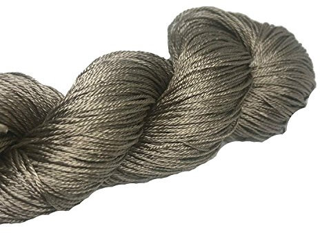 3-lagiges Maulbeerseidengarn von Knit Silk, einfarbig, 50 g, 238 m, ideal zum Stricken, Häkeln, Weben und für Tapisserie bronze