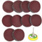 100 Piezas Almohadilla Lijado Discos, Almohadilla Lijado Papel, Discos Papel Lija Grano, Gancho Discos Lijado, para Taladro y Herramientas Rotativas de Amoladora, 50 mm