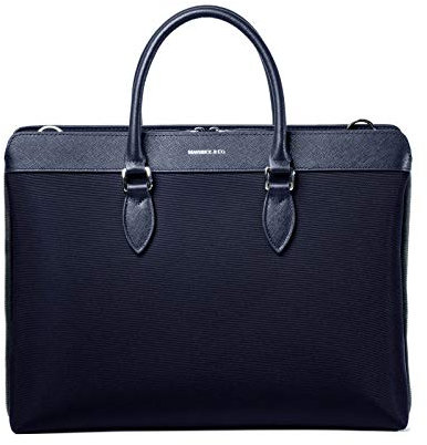 Maverick & Co. Alpha Nylon Laptoptasche - 16 Zoll Aktentasche für Herren, stilvolle Business-Reise & Bürotasche, coole Arbeitstasche, langlebig, Marineblau, CM to IN size chart