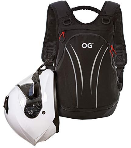 OG Original RoadRunner Motorrad Rucksack Wasserdicht Schwarz Leicht 20l, Motorradhelm-Tasche, Helm-Trageriemen, Fahrrad-Rucksack, Anti-Diebstahl, Laptop-Fach, Reflektierend