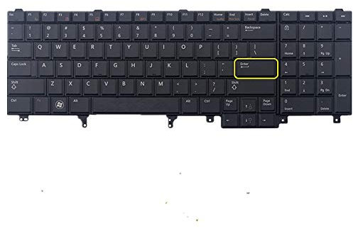 fqparts Replacement Clavier d'ordinateur Portable pour for Dell Latitude E5530 Noir États-Unis Version