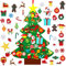 Garma DIY Kinder Filz Weihnachtsbaum Set mit 41PCS Ornamenten Wandbehang Wohnaccessoires, Kinder Filz Craft Kits für Kleinkinder