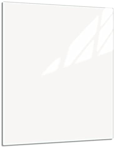 TMK | Placa protectora para vitrocerámica, 40 x 52 cm, de cristal, eléctrica, inducción, protección contra salpicaduras, placa de cristal, decorativa, tabla de cortar, color blanco