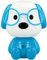 Westcott Lightbuddies Lampe Hund Hugo, LED-Nachtlicht für Kinder mit Akku & USB-Ladekabel, dimmbar, blau weiß, E-88003 00