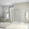 AICA paroi de douche 90x200cm+40x200cm paroi de douche à l'italienne avec un retour de 40cm et une barre de fixation extensible