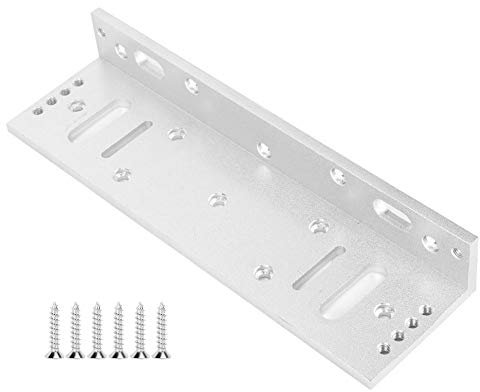 Door L Holder, White L Mounting Bracket, Electric Magnetic Door Lock Bracket for Security Doors Fire Doors