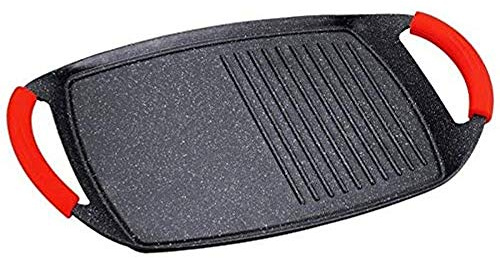 MGE - Grillpfanne mit Glattem Boden - Antihaftbeschichtung - Induktion - 47 x 29 cm