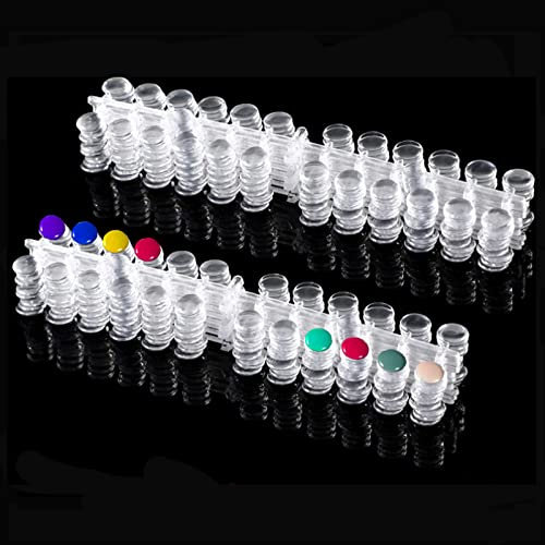 Kalolary 720PCS Round False Nail Display Tips, Nail Art Display Chart Nail Art Color Display Tips Tool Nail with Adhesive Sticker for Nail Polish Board Color Display Card Nail Design Salon
