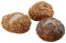 Naturgetreue Lebensmittel Attrappe – Künstliche Backwaren & Brot & Kleingebäck – Food Dummy/Plastikessen - Dekoration (Brötchen - 3er Set - 7 cm)